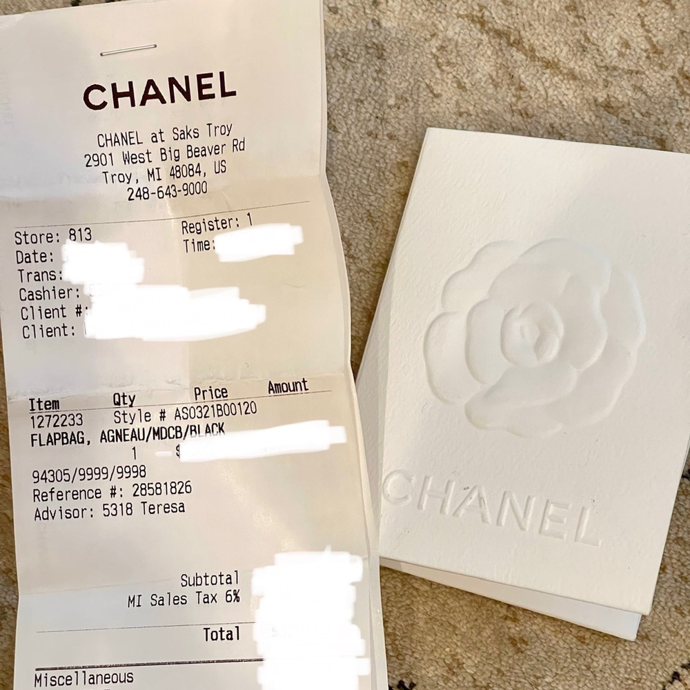 AUTH CHANEL 19K CC Mania Small Flap Bag BLACK/GOLD Full Set RECEIPT - Picture 3 of 12